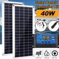 thumbnail image 1 of Amdohai 40W Solar Panel Kit Dual 12V USB With 100A Controller Solar Cells Poly Solar Cells for Car Yacht RV Battery Charger, 1 of 9