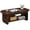 Brown, variant on Gymax 2-Tier Oval Coffee Table 47'' Mid Century Center Table w/ Bottom Storage Shelf Walnut