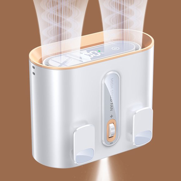 PEONAVET Ventilateur Portable en Plastique Ventilateur de Taille Portable pour Randonnée Voyage Maison Extérieur Travail Été Gris Foncé
