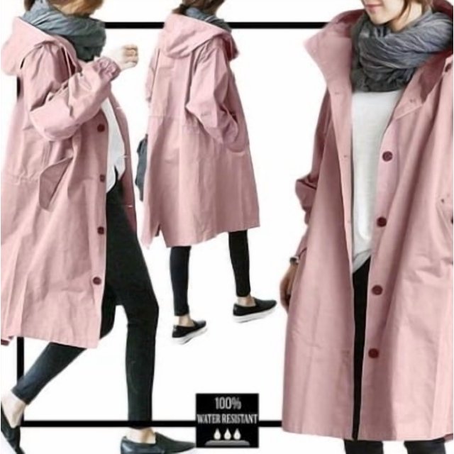 Women's Long Trench Coat, Oversized Fit, Available in Multiple Colors, Sizes S-5XL