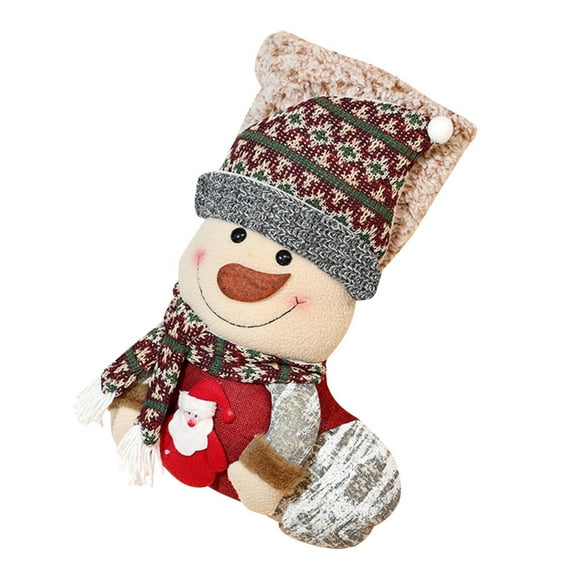 Jamicy Holiday Socks Clearance Christmas Stockings Large Snowman Stockings for Xmas Party Personalized Decoration Stockings
