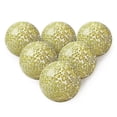 thumbnail image 1 of 6 Pieces 2.4 Inch Mosaic Sphere Balls Decorative Glass Balls Decorative Orbs Table Centerpiece Balls Round Glass Ball Bowl Filler for Bowls Vases Dining Coffee Table Decor (Gold), 1 of 6