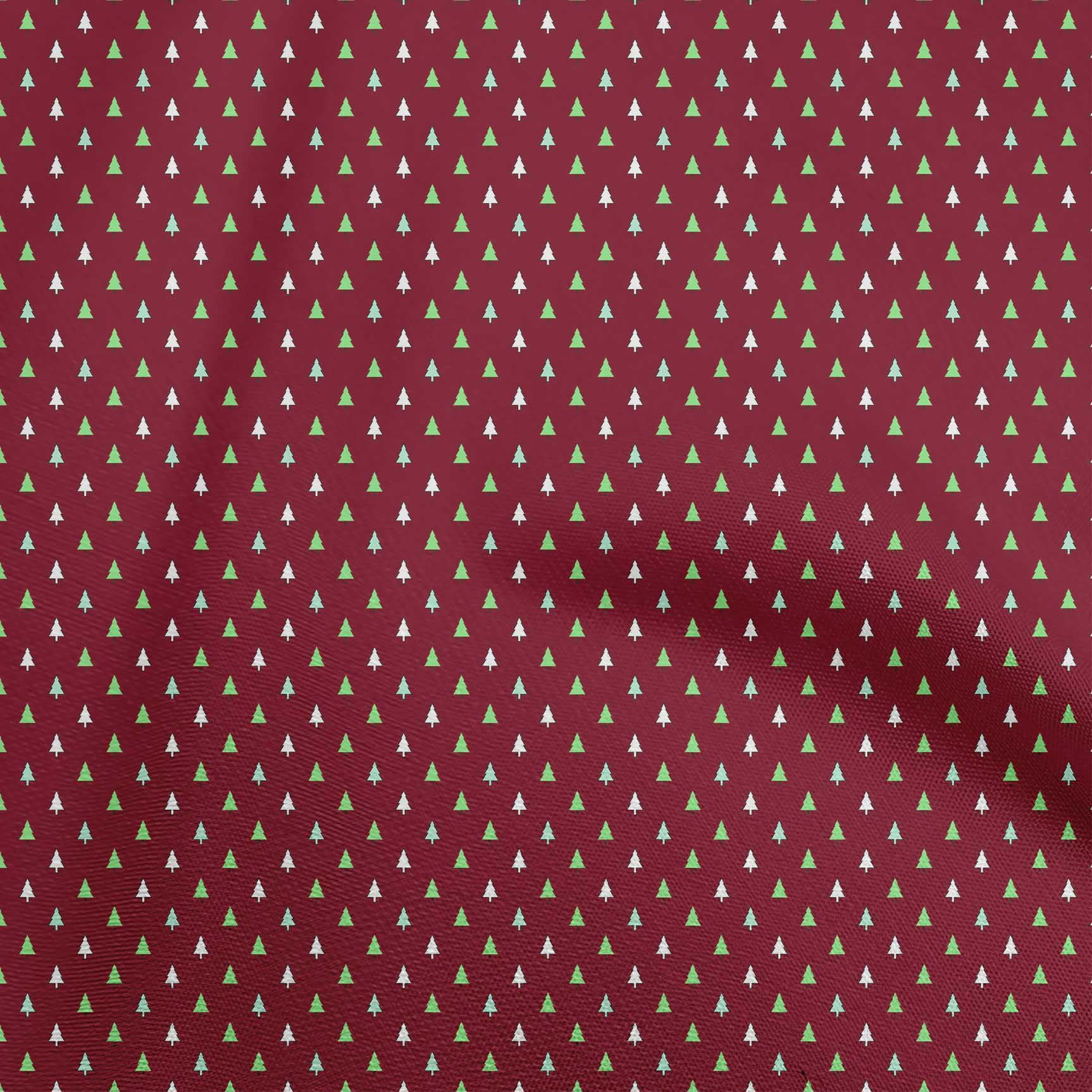 oneOone Viscose Chiffon Maroon Fabric Christmas Sewing Craft Projects Fabric Prints By Yard 42 Inch Wide