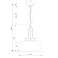 thumbnail image 6 of Warehouse of Tiffany Karha Single Light Matte Black Pendant with Glass Shade, 6 of 6