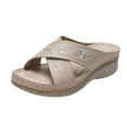 thumbnail image 2 of VerPetridure Women's Wedge Heel Slippers Outer Wear Embroidered Large Size Comfortable Beach Sandals, 2 of 7