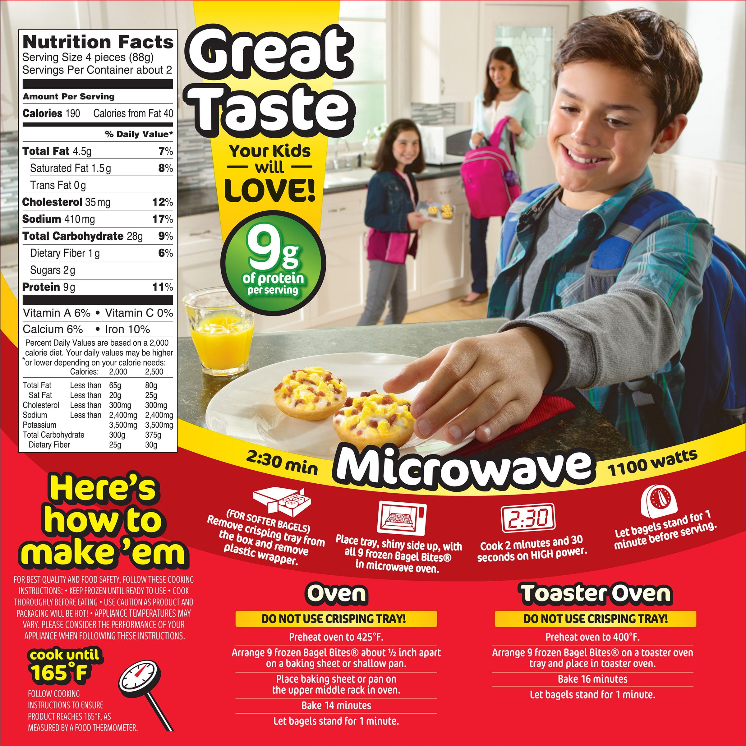 pizza bagel bites microwave instructions