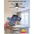 thumbnail image 4 of Ventilador de techo Ohniyou de 42" de perfil bajo con luz, control remoto y app, 4 of 8