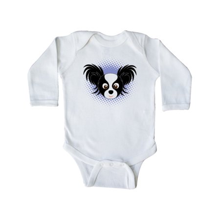 

Inktastic Papillon Dog Cute Gift Baby Boy or Baby Girl Long Sleeve Bodysuit