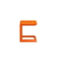 thumbnail image 2 of Benzara Table d'Appoint en Aluminium Orange, 2 of 2