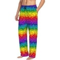 thumbnail image 6 of Hirioo Bright Rainbow for Women's PJ Pajama Pants Sleep Pants Women's Home Trousers with Pockets,S-3XL-X-Large, 6 of 6