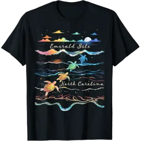 Emerald Isle North Carolina Sea Turtle Beach Lover T-Shirt