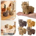 thumbnail image 7 of Highland Cow Outdoor Garden Statues,4.3×2.9×3.1in Resin Simulation Cattle Figurines Sculptures Garden Yard Decorations Lawn Ornaments Outside Patio Art Yard Decorations for Garden Decor Gift, 7 of 7
