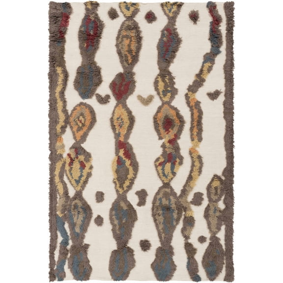 BoutiqueRugs Fakenham Natural Fibers Area Rug - Beige, Dark Brown, Mustard - 2' x 3'