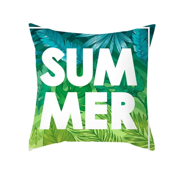 Clearance Hot Sales! Green Botanical Jungle Collect Design Pillowcase Sofa Cushion Tropical Rainforests Leaf Decorative Throw Pillow Case Cushion Cover Home Sofa Decor Fleece Printed Pillows