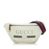 Pre-Owned Gucci Logo Belt Bag Calf Leather White