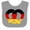 Heather and White, variant on Inktastic German Flag in Pretzel Shape Boys or Girls Baby Bib