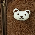 thumbnail image 7 of Hpgjzj Baby Girl Boy Fleece Zip Up Hoodie Bear Ears Fuzzy Jacket Hooded Teddy Coat Winter Shacket Warm Outwear Cardigan, 7 of 7