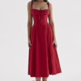 thumbnail image 2 of Fashion Print Bustier Sundress Drawstring Lace Sleeveless Dress For Women-Yvan, 2 of 5