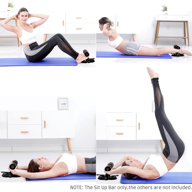 Barre De Musculation Abdominale Avec Bandes élastiques – Ventouses 11cm, Hauteur Réglable 15,5-17,5cm, Pour Sol Lisse
