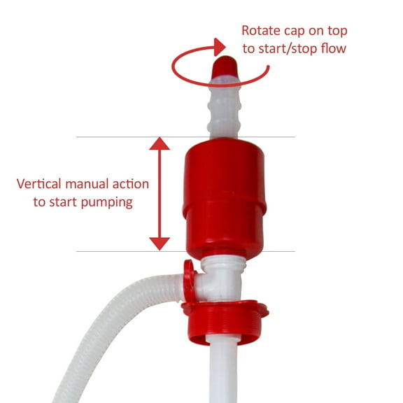 Tera Pump TRDRUM20 Drinking Water Manual Large Siphon Pump for Drum Barrels
