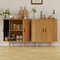 thumbnail image 5 of 31.5" Fluted Sideboard Buffet Cabinet,Storage with Sliding Doors & Adjustable Shelf, Modern Accent Console Table Coffee Bar for Living Room, Kitchen, Dining Room, Entryway, 5 of 8
