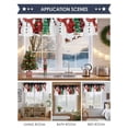 thumbnail image 6 of Red Snowman Valances for Windows, 42 x 18in, Christmas Let Snow Pine Trees Bird Snowing Black Rod Pocket Kitchen Valance Curtain Light Filtering Window Treatments for Living Room Bedroom, 1 Panel, 6 of 7