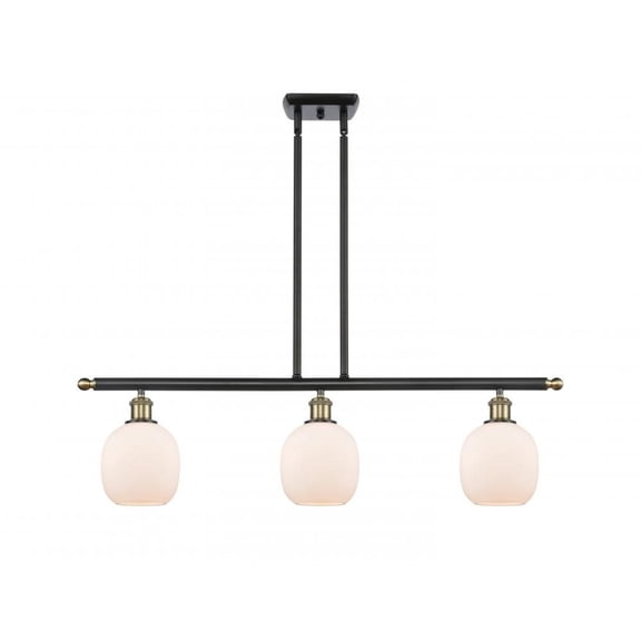 Innovations 516-3I-BAB-G101-LED Belfast 3 Light Island Light part of the Ballston Collection, Black Antique Brass