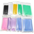 thumbnail image 4 of Lote de 100 microcepillos desechables para extensiones de pestañas, aplicadores de rímel, cepillos individuales para pestañas, herramientas de maquillaje para mujeres, color rosa, 4 of 5