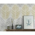 thumbnail image 6 of NextWall Two Toned Palm Peel and Stick Wallpaper (Wheat & Daydream Grey), 6 of 16