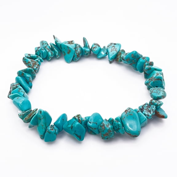 Genuine Graduated Turquoise Stretch Bracelet