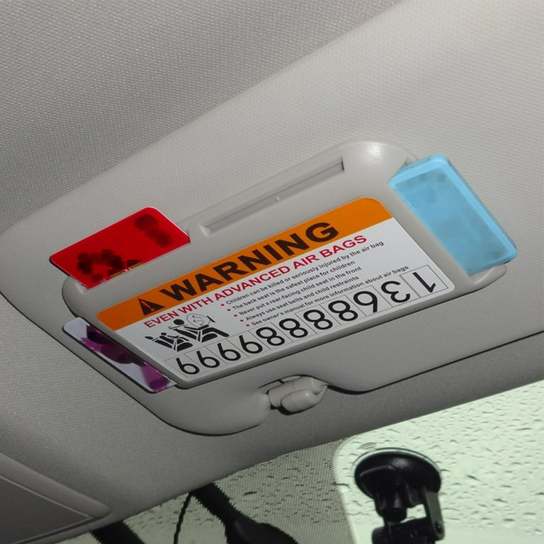 Auto Sonnenblende Organizer Temporäre Parkkarte Halter Dash Board Paste  Mount Auto Interior Storage Card Clip Verstauen Aufräumen