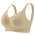 thumbnail image 4 of ZJXFGS Womens Seamless Jelly Bras,Wireless Bra for Women with Support,Wide Strap Bras for Women,Gentle Lifting Bra for Seniors,Full Coverage Bras for Women Beige 4XL, 4 of 4