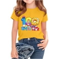 thumbnail image 1 of RXMEKW T-Shirt Imprimé pour Filles Manches Courtes Col Rond Haut Décontracté pour Enfants en Polyester avec Design Graphique Beigne pour la Saison Scolaire Printemps et Été, 1 of 5