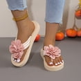 thumbnail image 6 of enyan Flats Women's Flat Sandals Fashion Slides With Soft Leather Slippers for Summer,Red,Size 6.5, 6 of 7