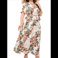 thumbnail image 2 of Vestido de Verano Holgado Informal de Corta con Corte A y Corte en A para Mujer, Talla Grande Crema XL, 2 of 10