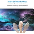 thumbnail image 6 of Large Blue Purple Nebulae Cosmic Galaxy Gaming Mousepad - Non-Slip Rubber Base, Stitched Edges, Ideal for PC Desk Mat for Game, Work, Office, 31.5"x11.8", 6 of 6