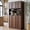 Walnut, variant on 72" Mid Century Pantry Cabinet, Adjustable Shelves, Skeleton Lines, Cherry