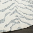 thumbnail image 3 of SAFAVIEH Marbella Daria Geometric Area Rug, Blue/Ivory, 6' x 6' Round, 3 of 6