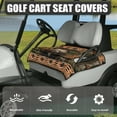 thumbnail image 3 of Yuyamidu Bear Golf Cart Seat Covers Southwest Aztec Golf Cart Seat Towel Blanket with 4 Front Pockets Fits in Club Car Other 2-Seat Golf Carts Suitable for All Seasons, 3 of 7