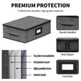 thumbnail image 7 of Aokeyee 2 Pack Cup and Mug Storage Box Hard Shell Holds 24 Coffee Mugs Glasses Stackable Organizers with Lid Handles Zippers Label for Moving Gray, 7 of 7