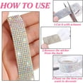 thumbnail image 3 of Self Adhesive Crystal Rhinestone Ribbon Strips, 1 Yard Diamond Ribbon Bling Rhinestone Sticker Rhinestone for Crafts,Wedding,Christmas Part, 3 of 7