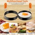 thumbnail image 4 of Juego de 6 anillos para tortitas Patelai con forma de huevo, de acero inoxidable, moldes para huevos, 4 of 6