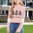 thumbnail image 3 of Christmas Hoodies for Girl 2025 Long Sleeve Cute Christmas Tree Graphic Cropped Hooded Sweatshirt Pullover Tops, 3 of 5