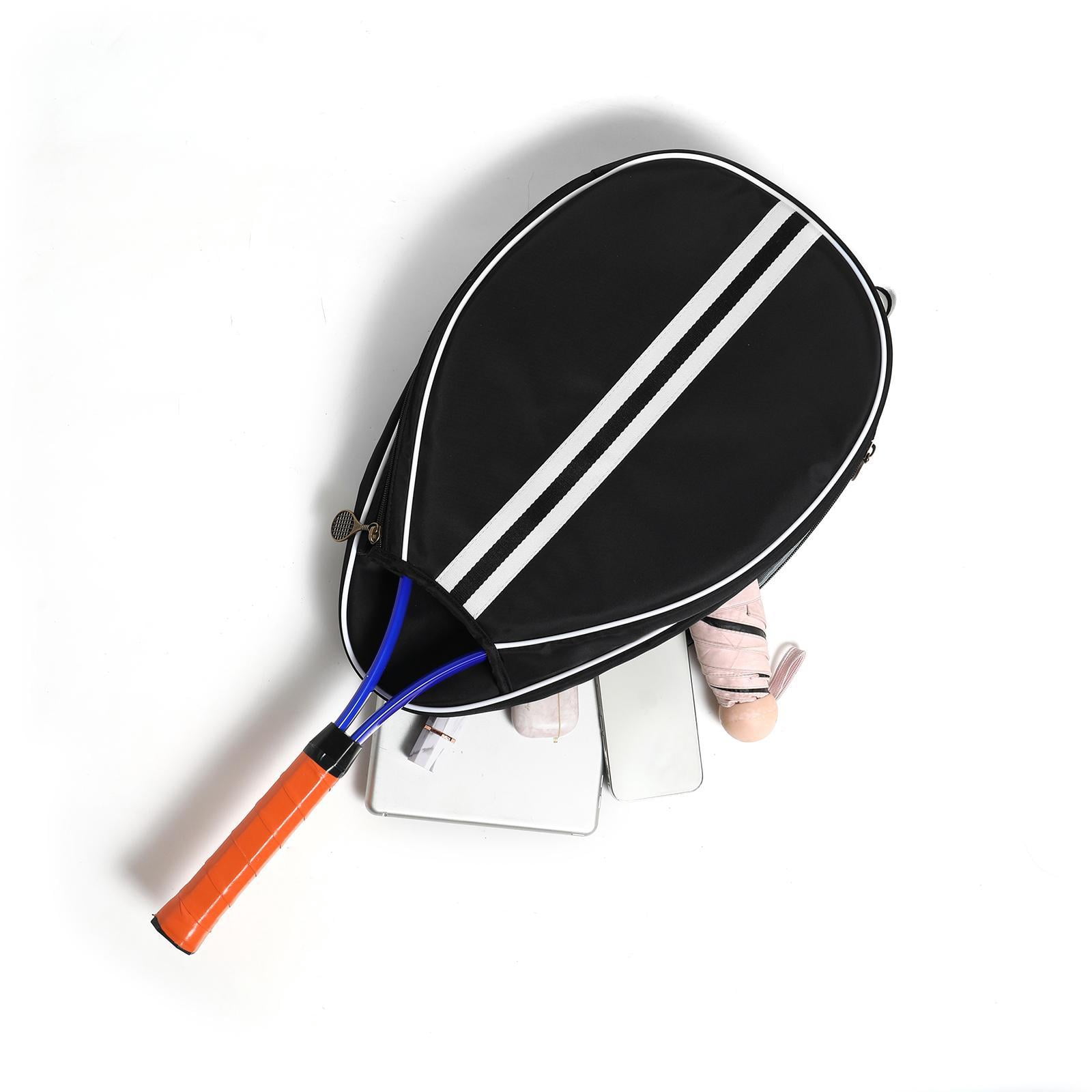 funtasica Tennis Bag Tennis Racket Bag Adjustable Strap Outdoor Equipment Versatile Multipurpose Badminton Racquet Pouch Pickleball Bag Black