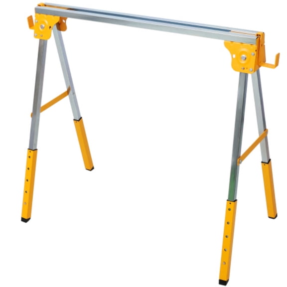 2PACK Adjustable Height Sawhorse Folding Portable Saw Horses Heavy Duty Steel Sawhorse for Garage Workshop Fully Assembled