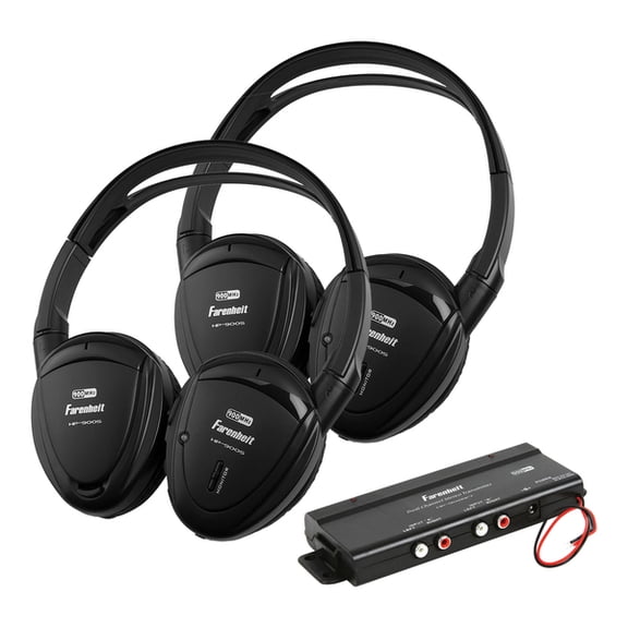 Petra Industries Volume Control Wireless RF Headphone, Black