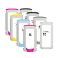 thumbnail image 1 of Zoomtoner Compatible HP DesignJet HD Pro MFP HP 70 INK / INKJET Cartridge Set Matte Black Photo Black Gray Light Gray Magenta Yellow Light Cyan Light Magenta, 1 of 1