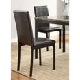 thumbnail image 3 of 4 Metal Frame Dining Chairs, Brown Faux Leather, Black Legs, 17.75" Seat Width Of Room Frame, Leather Seat, Finish, 64lb Package Weight, 3 of 4