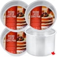 thumbnail image 1 of Crown 4 inch Cake Pans, 3" Deep, 4 Pack, Heavy Duty, Even-Heating, Pure Aluminum, 1 of 8