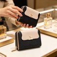 thumbnail image 3 of Women's Small Wallet Leather Zipper Wallet, Compact Bifold ID Card Holder with Multiple Card Slots, Slim Lightweight Coin Purse for Women, 3 of 4